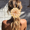 Flower Cloth Rhinestone Broochs JEWB-WH20009-06P-04-7