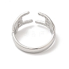 Non-Tarnish 304 Stainless Steel Hands Open Cuff Rings for Women RJEW-L107-002P-3