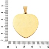 304 Stainless Steel Pendants STAS-F313-08G-3