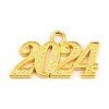 Alloy Numbers Pendants PALLOY-D028-01G-1