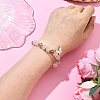 Alloy Enamel Butterfly Charm Bracelets BJEW-YW00009-4