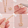 Beebeecraft 12Pcs 2 Colors Brass with Glass Rhinestone Charms KK-BBC0013-92-6