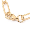 PVD Vacuum Plating 304 Stainless Steel Paperclip Chain Bracelets BJEW-O185-02G-3
