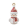 Christmas Alloy Enamel Pendants ENAM-F156-01G-05-1