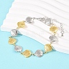 Shell Shape Brass Link Chain Bracelets for Women BJEW-K248-07C-GP-2
