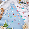 DICOSMETIC 200Pcs Druzy Teardrop Sew on Rhinestone RESI-DC0001-35-4