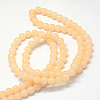 Baking Painted Imitation Jade Glass Round Bead Strands DGLA-Q021-8mm-42-3