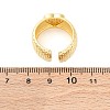 Brass Micro Pave Clear Cubic Zirconia Cuff Rings RJEW-U047-18G-5