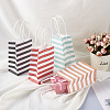 Biyun 16Pcs 4 Colors Rectangle with Stripe Pattern Paper Bags CARB-BY0001-01-5