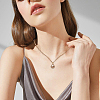 10Pcs Brass Micro Pave Clear Cubic Zirconia and ABS Imitation Pearl Pendants KK-BBC0023-98-5