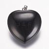 Natural Black stone  Gemstone Pendants G-E338-10B-1