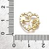 Brass Micro Pave Clear Cubic Zirconia Pendants KK-G530-01C-G-3