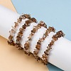 Natural Rutilated Quartz Chip Beaded Stretch Bracelets for Women Men BJEW-L038-01A-1