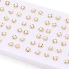 Brass & Natural Pearl Stud Earrings PEAR-N020-WX15-5
