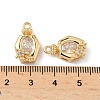 Brass Micro Pave Cubic Zirconia Pendants KK-S531-06G-B-3