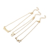3Pcs Alloy Rhinestones Anklets LS-AJEW-S083-01G-12-2