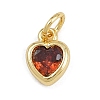 Brass with Cubic Zirconia Pendants KK-A269-67B-G-1