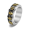 Skull & Cross Titanium Steel Rotating Finger Ring PW-WG79328-11-1