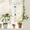 3Pcs Glass Round & Octagonal Beads Hanging Suncatchers HJEW-CN0001-40-6