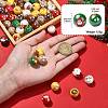 50Pcs Christmas Theme Printed Opaque Acrylic Beads OACR-CJ0002-20-2