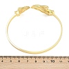 Marine Organism Brass Cuff Bangles for Women BJEW-D368-03K-G-5