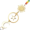 Brass Sun Moon Star Hanging Ornaments HJEW-JM01950-02-4