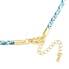 Braided Polycotton Cord Necklaces Making MAK-F038-B20-G-3