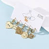 5Pcs 304 Stainless Steel Crystal Rhinestone Hoop Earrings EJEW-G447-04G-1