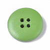 4-Hole Spray Painted Wooden Buttons BUTT-T006-014-3
