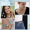 12Pcs 6 Colors Alloy Enamel Cat Charm Locking Stitch Markers HJEW-PH01531-7