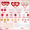 Valentine's Day Theme DIY Polymer Clay Rhinestone Beads Stretch Bracelet Making Kits DIY-SC0028-69-2