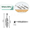 20Pcs Tibetan Style Alloy European Dangle Charms PALLOY-AB00231-2