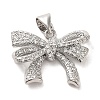 Brass Micro Pave Clear Cubic Zirconia Pendants FIND-Z041-07P-1