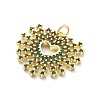 Brass Micro Pave Cubic Zirconia Pendants KK-Q006-35G-02-2