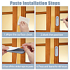 4Pcs Aluminum Alloy Self Adhesive Handles for Sliding Door AJEW-FH0007-31P-4