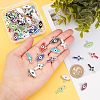 SUPERFINDINGS 64Pcs 16 Style CCB Plastic Enamel Pendants CCB-FH0001-08-3