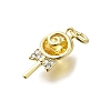 Brass Micro Pave Cubic Zirconia Pendants KK-K400-42G-01-2