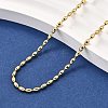 2.5MM Brass Oval Link Chain Necklaces NJEW-M108-20G-4