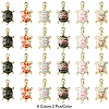 12Pcs 6 Colors Alloy Enamel Pendants FIND-YW0004-60-1