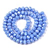 Electroplate Glass Beads Strands X-EGLA-A044-P6mm-B17-3