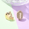 Brass Micro Pave Cubic Zirconia Stud Earrings EJEW-Z080-03G-04-1