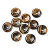 Natural Tiger Eye China Safety Buckle Pendants G-B052-11-1