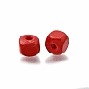 Spray Painted Wooden Beads WOOD-P021-01A-24-2