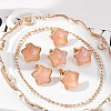 Natural Rose Quartz Stud Earrings EJEW-H153-01G-02-1