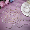  4 Yard 2 Style Rhinestones Cup Chains with ABS Plastic Pearl Beaded LCHA-NB0001-01-3