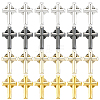 24Pcs 4 Colors Cross Alloy Lapel Pin Backs for Backpack Clothes JEWB-FH0002-99-1