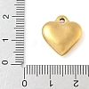 304 Stainless Steel Heart Pendants STAS-R162-01G-05-3