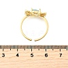 Ocean Theme Brass Micro Pave Cubic Zirconia Cuff Rings for Women RJEW-F184-17F-G-5