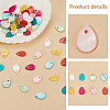   80Pcs 8 Styles Freshwater Shell Dyed Teardrop Charms FIND-PH0018-28-4