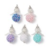 Glass Seed Beads Alloy Pendants PALLOY-MZ00283-1